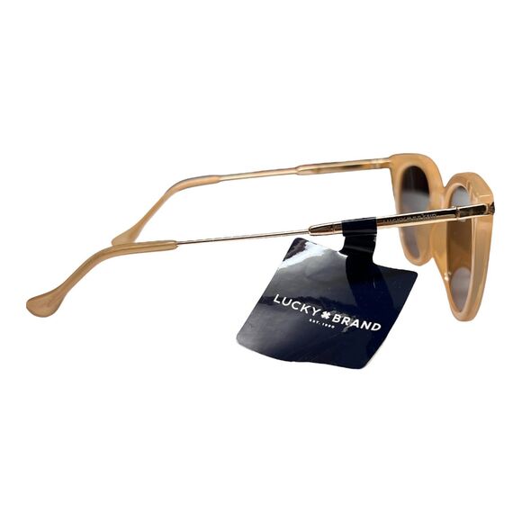 Lucky Brand Cat Eye Sunglasses Womens Beige Brown Lens Boho Coastal Summer main image 9